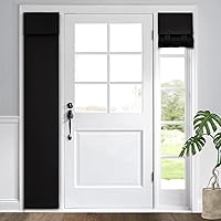 Vista 57 de HOMEIDEAS Cortinas opacas de aula para puerta delantera, cubierta de ventana de puerta de aula, persianas de privacidad con aislamiento térmico