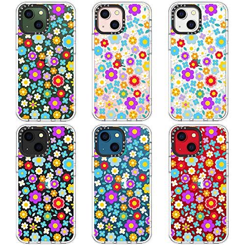 Mosnovo Compatible With Iphone 13 Case, Summer Retro Flower Floral [ Buffertech?Impact ] Shockproof Protective Transparent Tpu Bumper Clear Phone Case Cover Designed For Iphone 13 6.1" #TOP2