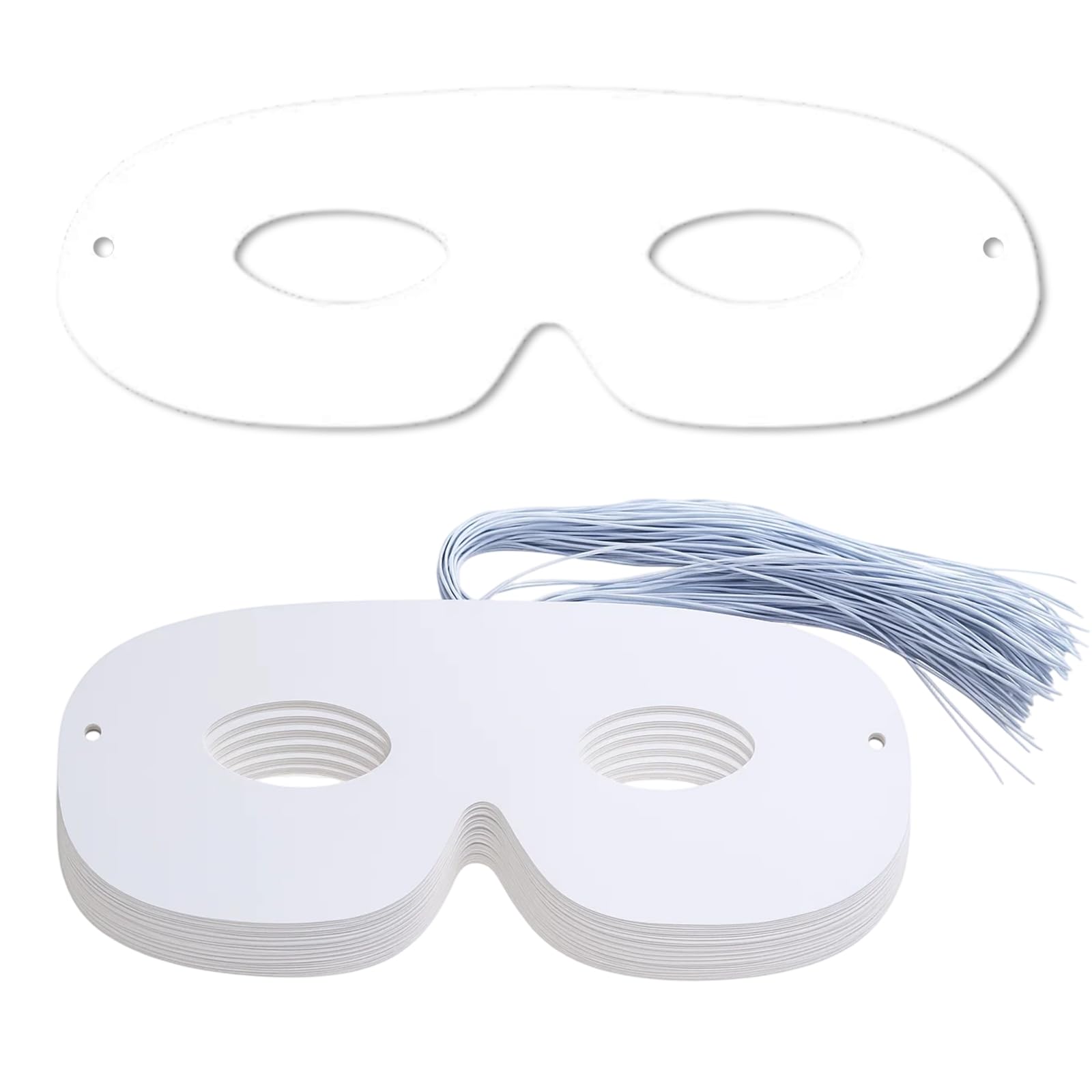 40Pcs White Mask, DIY Blank Face Masks for Kids, Superhero Masks to Decorate, Personalised Face Masks for Party, Halloween, Dress Up
