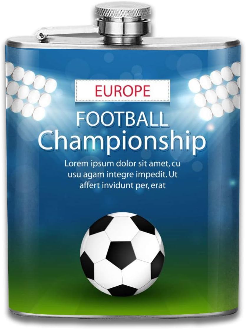 Stainless Steel Wine Flask Ball In The Football Stadium