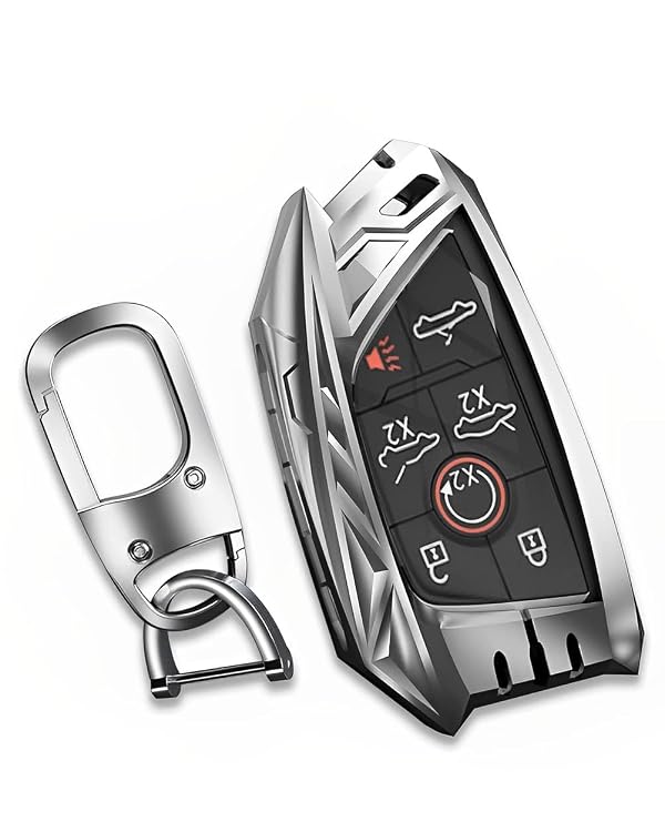 YONUFI for Corvette C8 Key Fob Cover with Keychain Heavy Metal Remote Case by YONUFI - Used condition - US$20.65