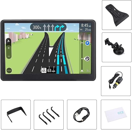 Miniatura 7 de Navegación GPS con pantalla táctil de 7 pulgadas para automóvil, camión y RV con mapas 2025 - Alertas de advertencia de velocidad y luz roja -