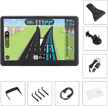 7-Inch Touch Screen GPS Navigation for Car, Truck and RV with 2025 Maps - Speed and Red Light Warning Alerts - Free Lifetime Map Updates