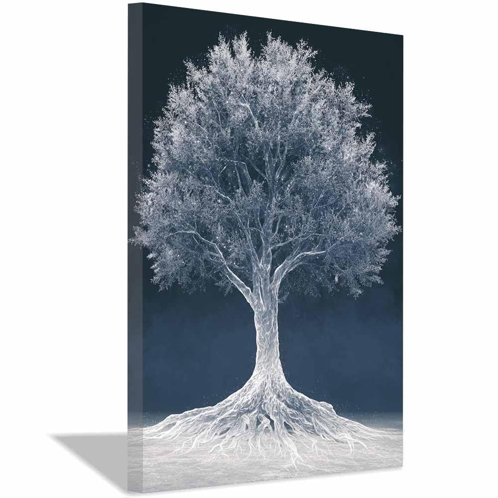 HOQIU Wall Pictures Oriental Bonsais decor tree poster, landscape wall art, for Living Room Bedroom Bathroom.(Multicolor)-60x80cm Framed
