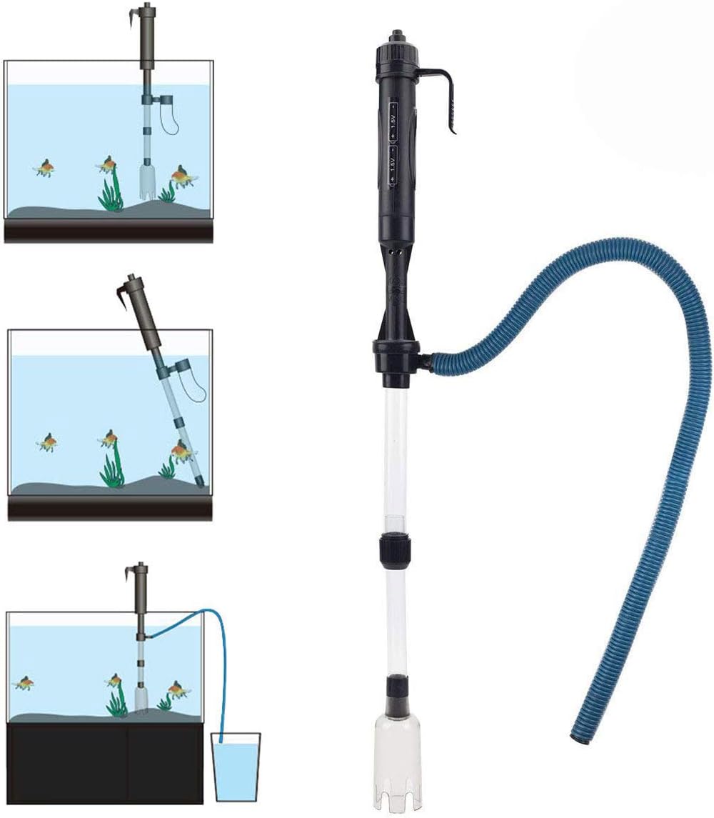 Songway Electric Aquarium Gravel Cleaner Battery Powered Fish Tank Sand Vacuum Cleaner Kit with