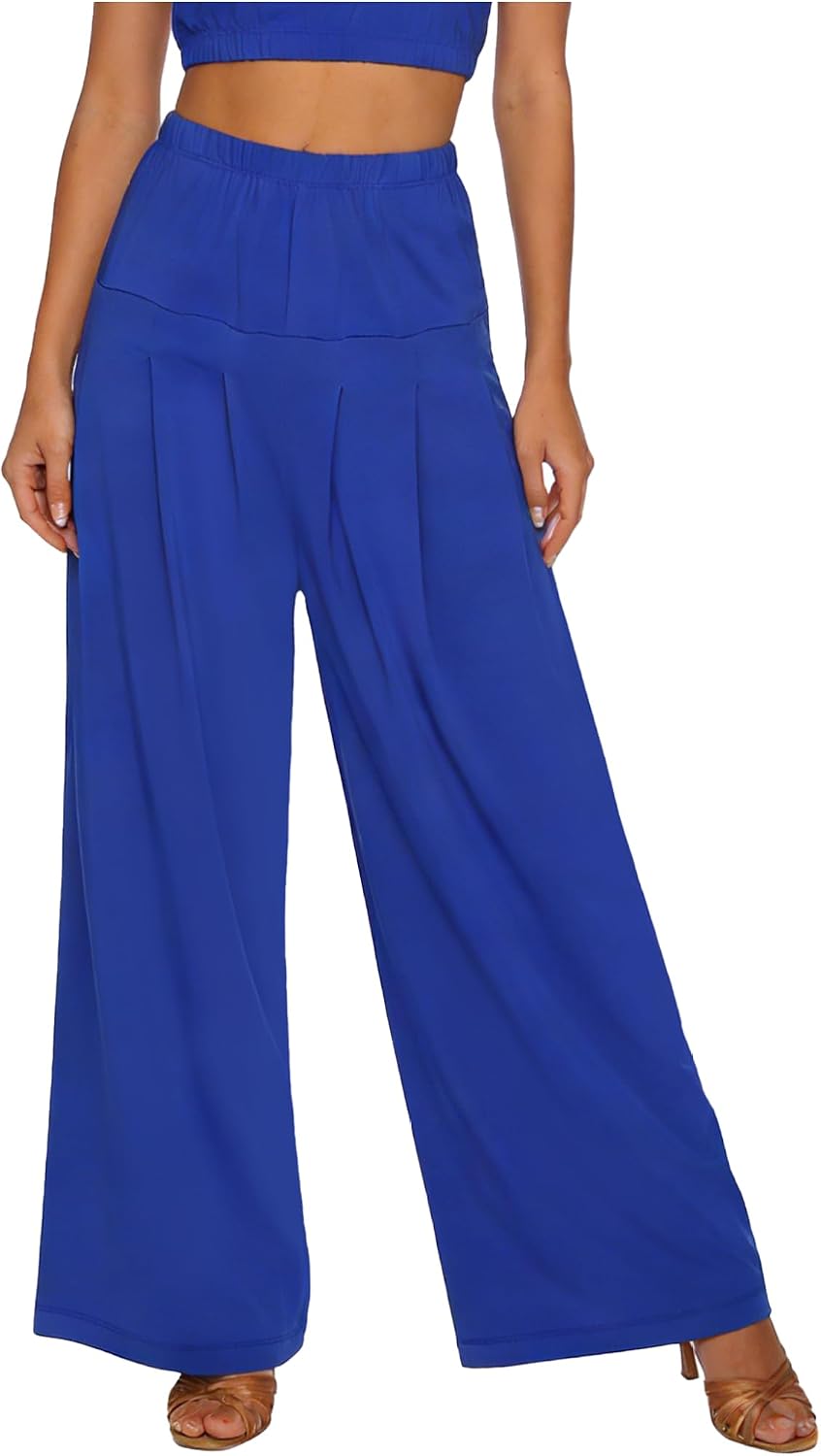 Womens Praise Worship Dance Palazzo Pant Elastic Waist Wide Leg Sweatpants for Ballet, Work Out Yoga
