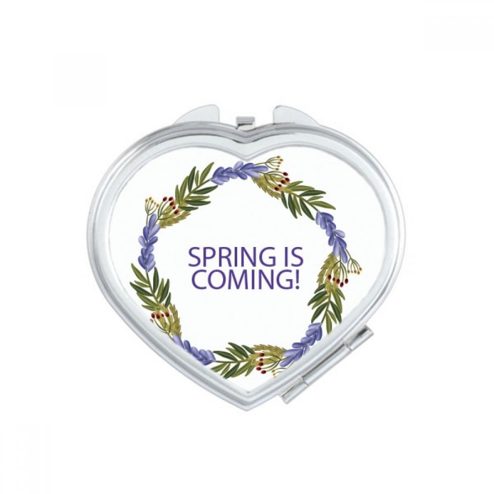 Miroir de poche fleur bleue mignon comme cadeau original fait main