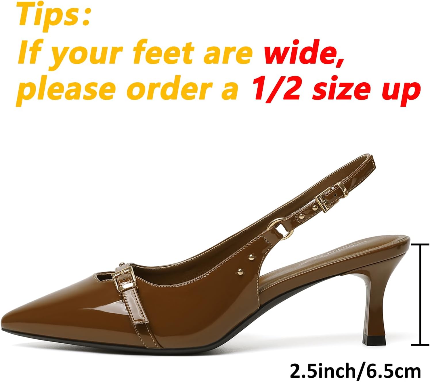 Mostrin Kitten Heels for Women Pointed Closed Toe Heels Low Pumps Shoes for Party Work Office - Image 5