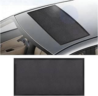 Magnetic Car Roof Sun Shade Mesh Screen, Vehicle Sunroof Breathable Mesh Cover Net for Overnight Camping, UV Sun Protection Auto Moonroof Screen Sunshade Blocker, Universal Fit