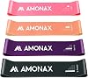 Amonax Resistance Bands Set for Women and Men, Exercise Fitness Home Gym Bands for Legs and Glutes and Arms. Yoga, Pilates Resistant Band Mini Loop Bands