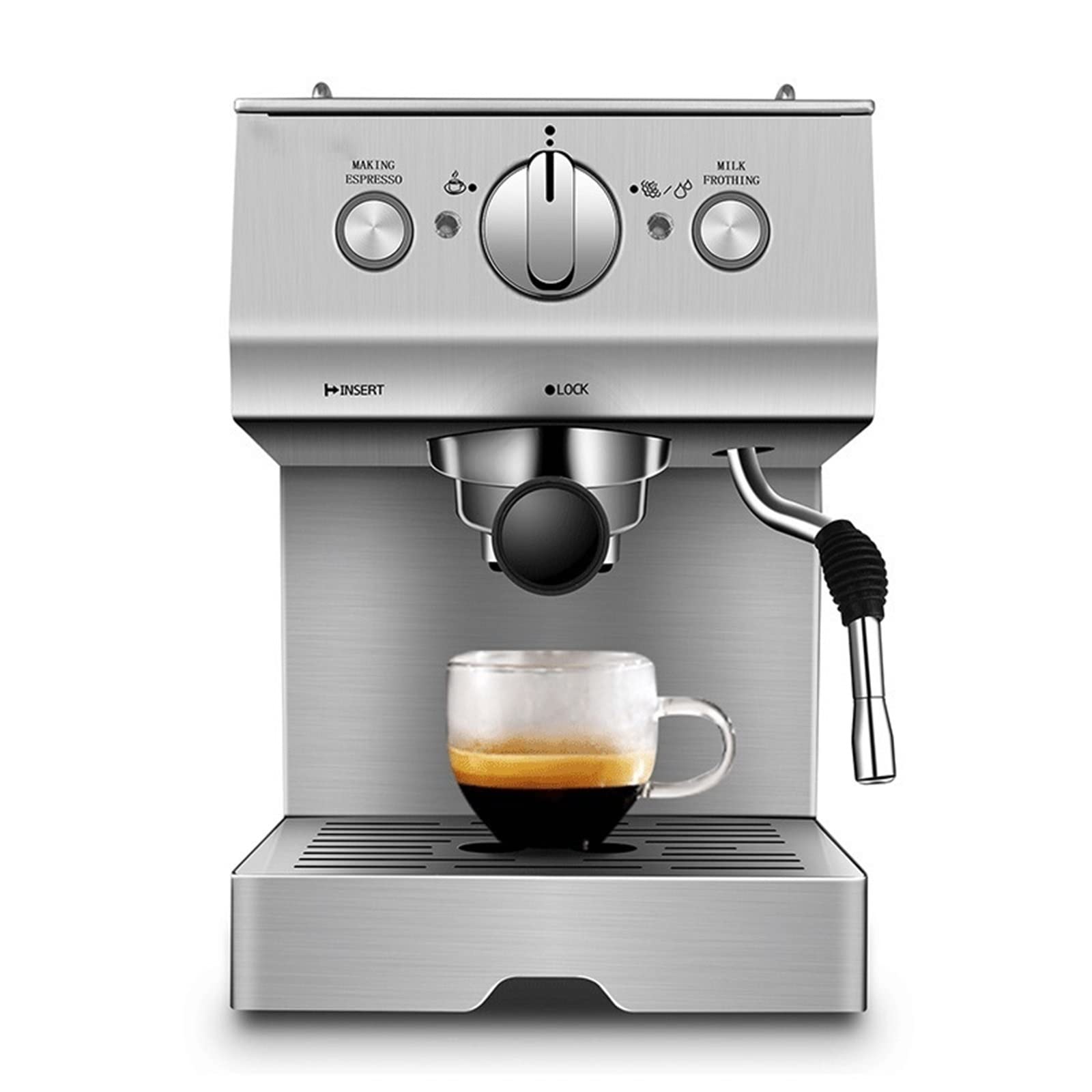 GEVI Coffee Maker Espresso Machine Pressure With Milk Frother Steam