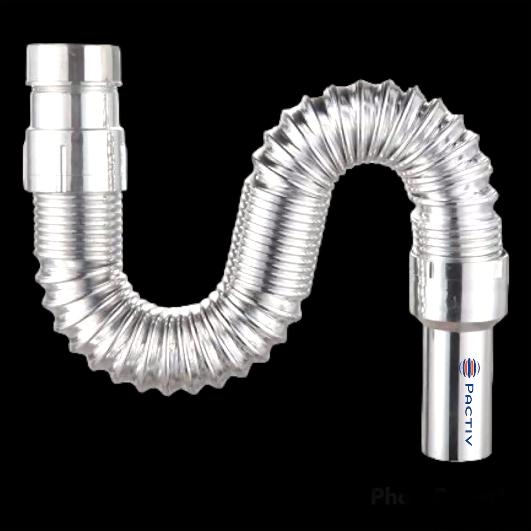 PACTIV : Flexible Pipe Bathroom Sink Drains Down Comer Wash Basin Electroplated Plumbing Hose Waste Pipe (1 Pipe Silver) (B0B1DPXVS9) Amazon Price History, Amazon Price Tracker