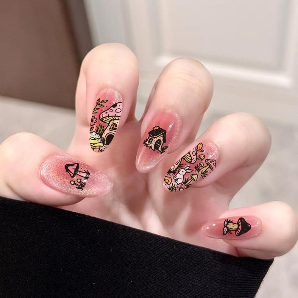 PH PandaHall 3 pezzi di piastre per timbri per unghie con motivi di animali e piante, modelli per nail art con scena di prateria, bellissimi motivi in acciaio inossidabile per stencil artistici per
