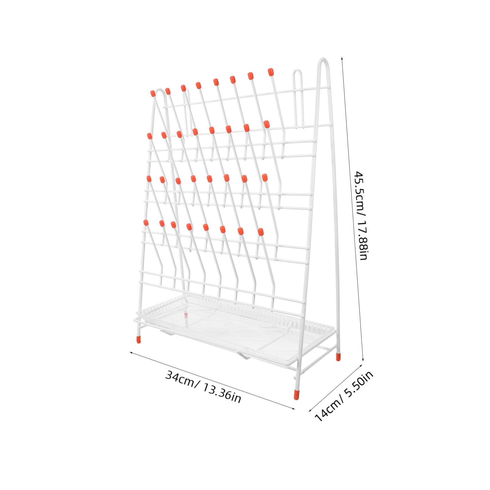 Cabilock Test Tube Drying Rack Slot Laboratory Draining Rack for Efficient Bottle Drying Saving Design Enhanced Stability with Slip Pads