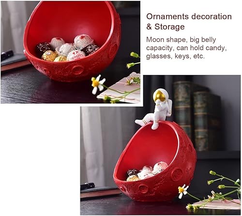 Miniatura 3 de YCKEGEW Almacenamiento de escritorio con bolsillo vacío para pasillo billeteras para llaves de teléfono celular bandeja de captura de astronauta