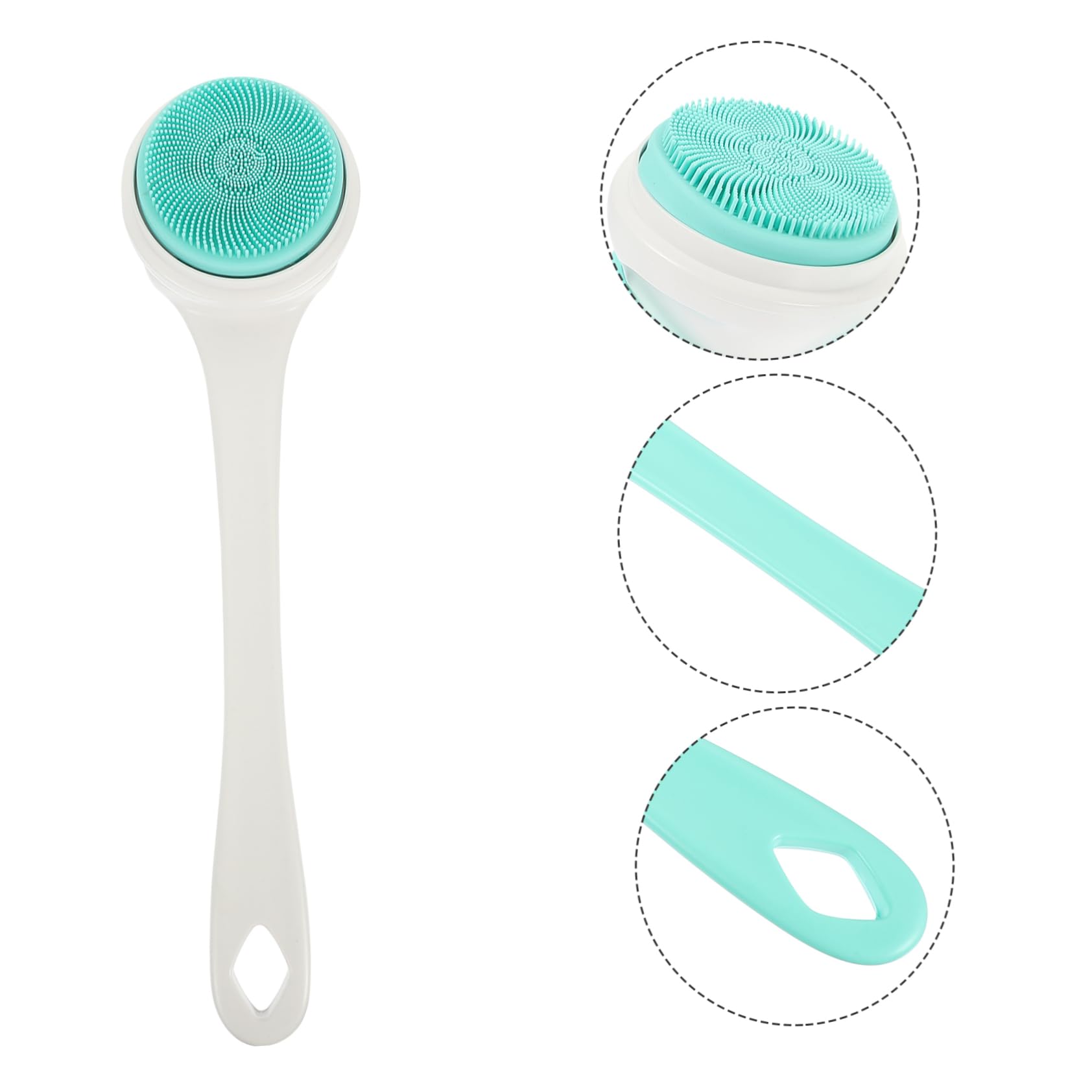 Beaupretty Cepillo Corporal Eléctrico Cepillo De Espalda Para Ducha Velocidades Exfoliante Corporal Depurador Para Lavado De Silicona Para Ducha Reutilizable Mango