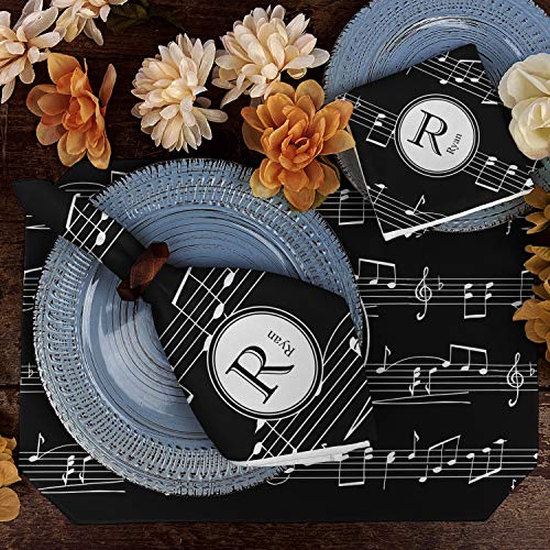 Servilletas de Tela con Notas Musicales Set 4 miniatura 3