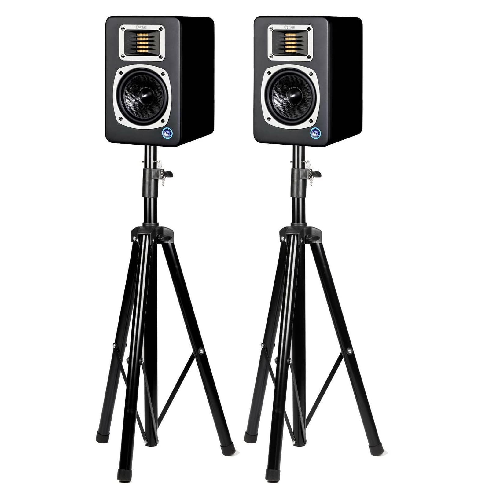 2er Set Lautsprecherständer, Höhenverstellbare Boxenständer 90–180 cm, Lautsprecher Stativ Hochständer Speaker Stand für Heimkino, Studio & Party