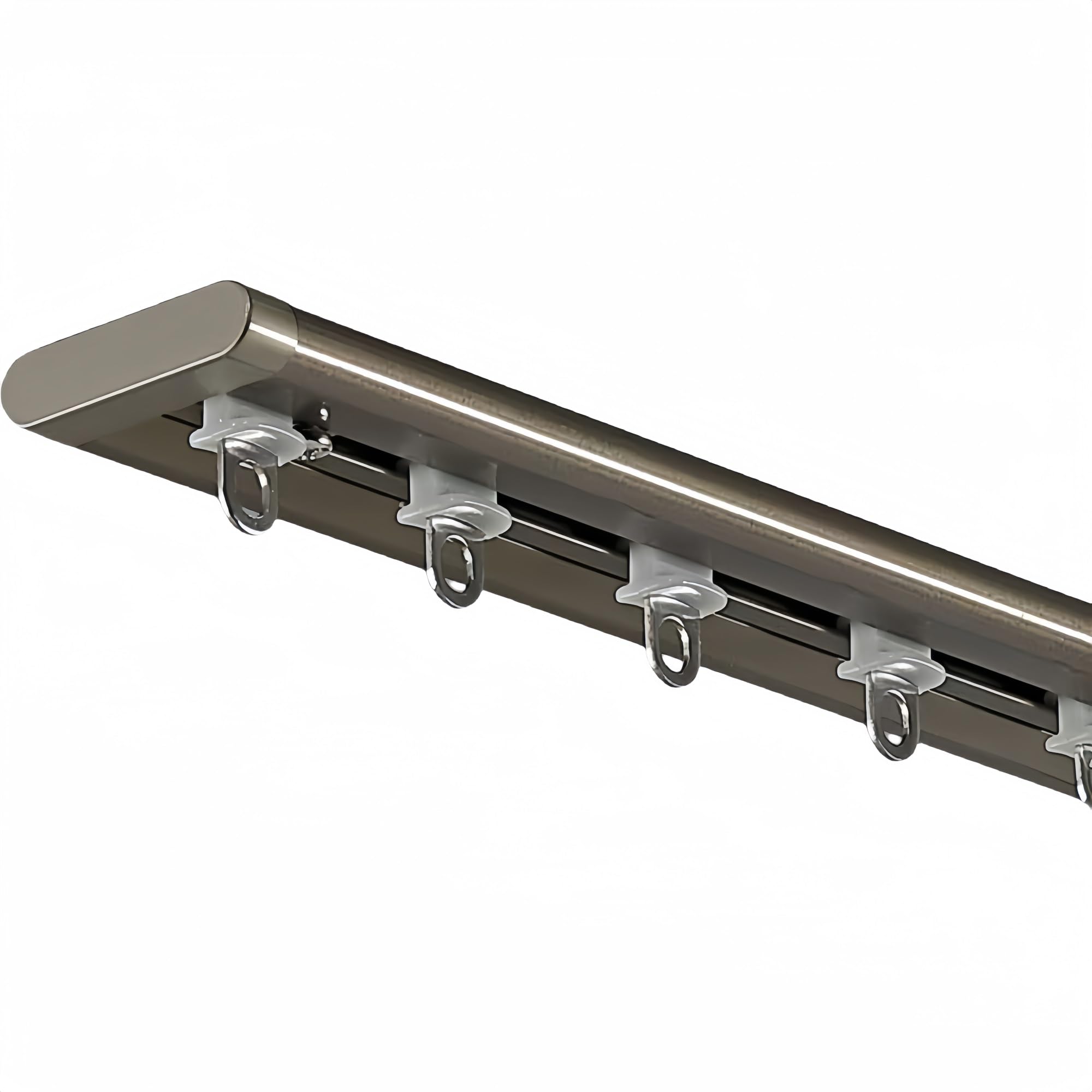 Curtain tracks, Curtain Single Tracks,curtain ceiling track,ceiling and wall mounted heavy duty curtain track systems, curtain tracks and accessories,for Living Room Bedroom Room Divider(Gray2,4m)