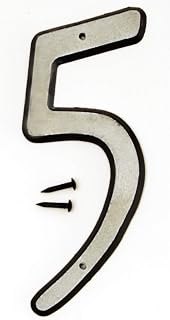 Hy-Ko Products 30605 4'' Reflective Plastic Number Five (5)