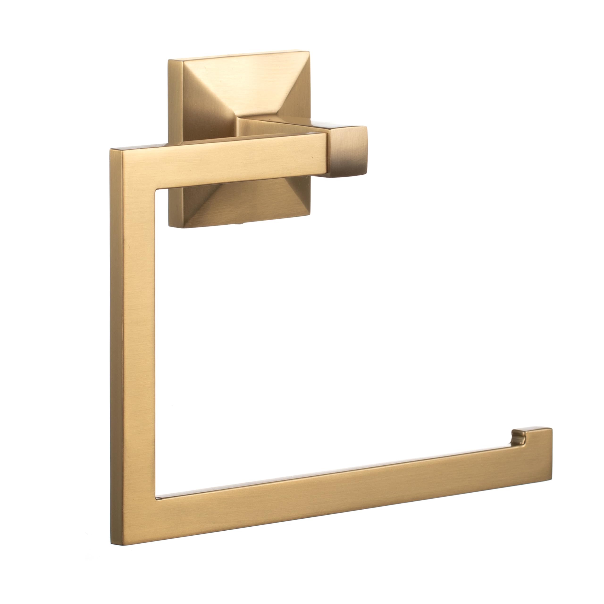 TATAY Towel Rail Bathroom Without Drilling or With Screws | Includes Glue&Fix Adhesive Kit (Holds up to 5kg) and Screws | Stainless Steel | Modern Design | 20 x 6.5 x 16 cm - Iconik Model - Gold