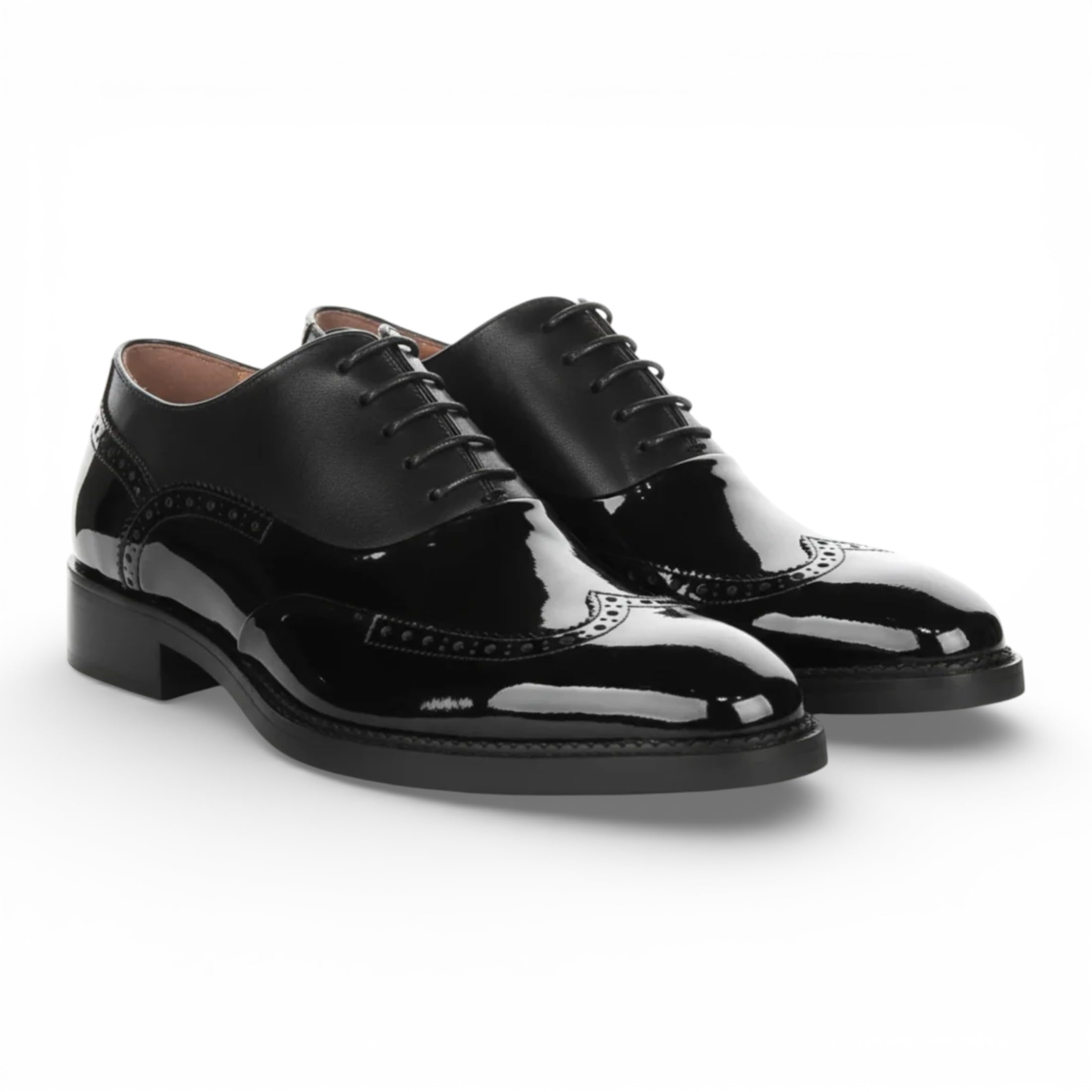 Infinity Leather Zapatos Formales Brogue de Charol para Hombre - Harry