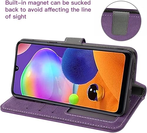 Miniatura 10 de Asuwish Galaxy A31 - Funda de piel para Samsung Glaxay A 31, con ranura para tarjeta de crédito, función atril, tapa protectora para Samsung Glaxay