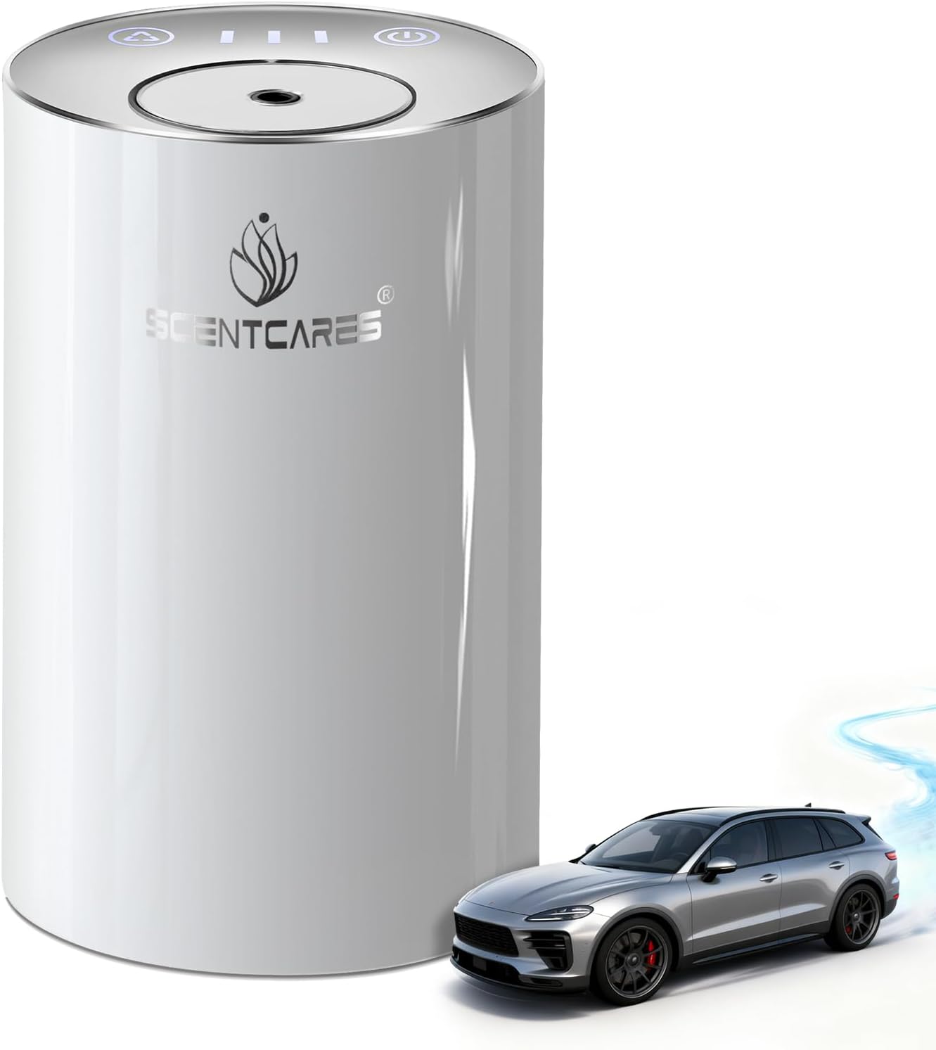 Waterless Diffuser for Essential Oil for Home and car, Sentiment Essential Oil Diffuser with Cold Air Technology, 2 Diffusion Modes, 4 Timer Settings (1/2/4/6H), Warm LED Light Rechargeable