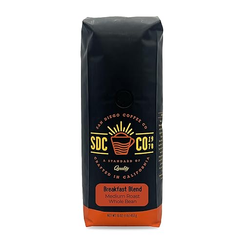 Vista 92 de San Diego Coffee Café orgánico tostado francés DECAF, tostado oscuro, café en grano entero, bolsa de 16 onzas Café en grano tostado descafeinado