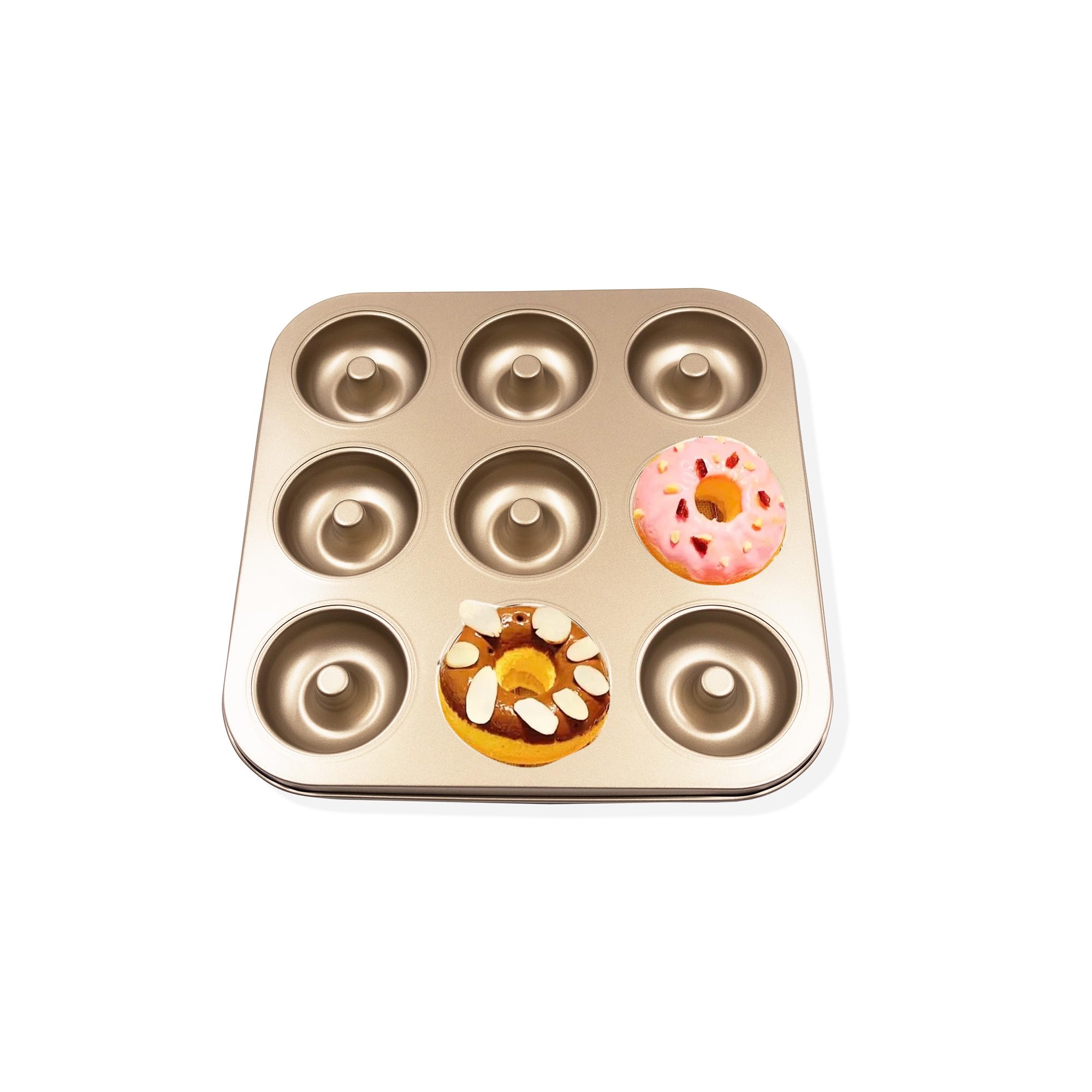 Donut-Backblech Mit 12 Mulden – Antihaftbeschichtete Backform Für Donuts, Muffins & Cupcakes – Ideal Für Familienessen & Partys