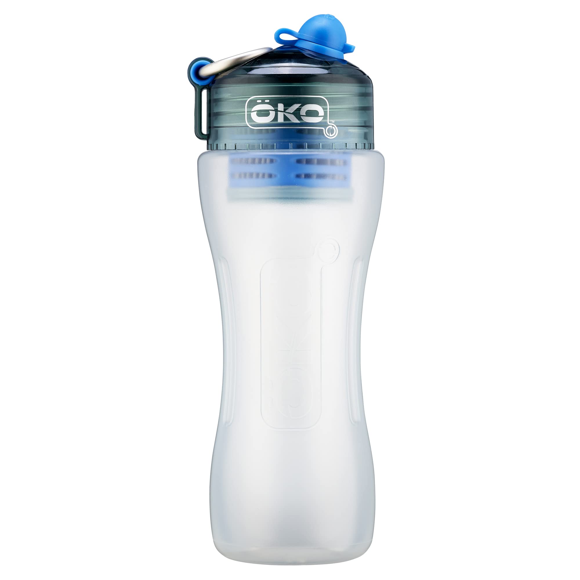 OKO H2O Flacon de filtration 650 ml pour chlore, bactéries, micro plastique, réduction du plomb