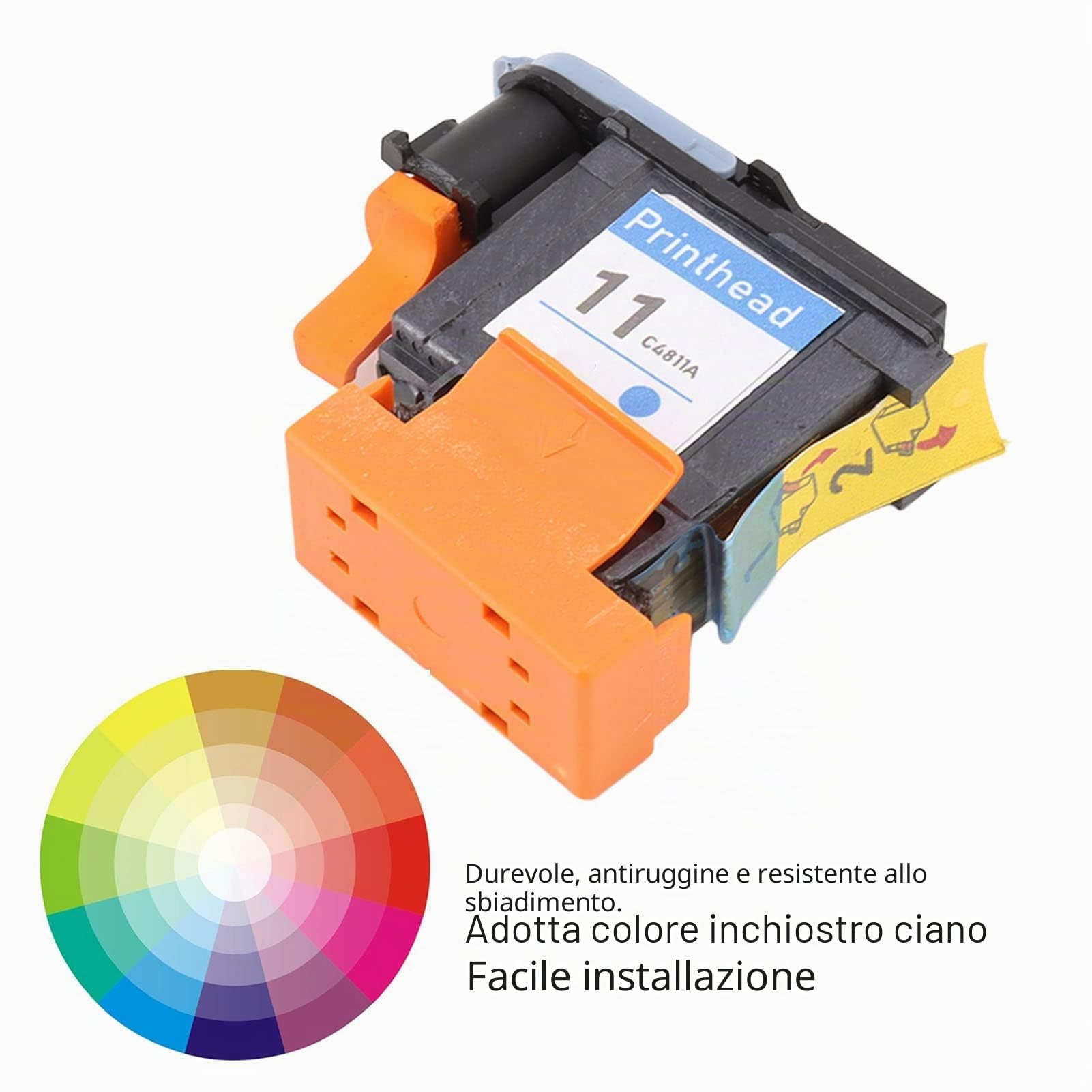 Greensen C4811A Testina di Stampa a Colori, Sostituzione della Testina di Stampa a Colori Ciano, Risoluzione Nitida, Risultati Uniformi, Alta affidabilità, Sostituzione della Testina di