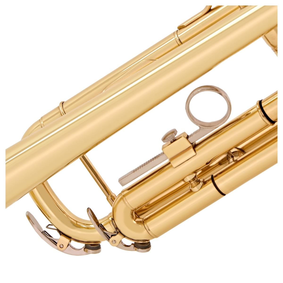 Student Trompete von Gear4music, Gold | Traditioneller Korpus aus gelbem Messing, Edelstahlventile für Langlebigkeit, vernickeltes Mundstück, Koffer inklusive