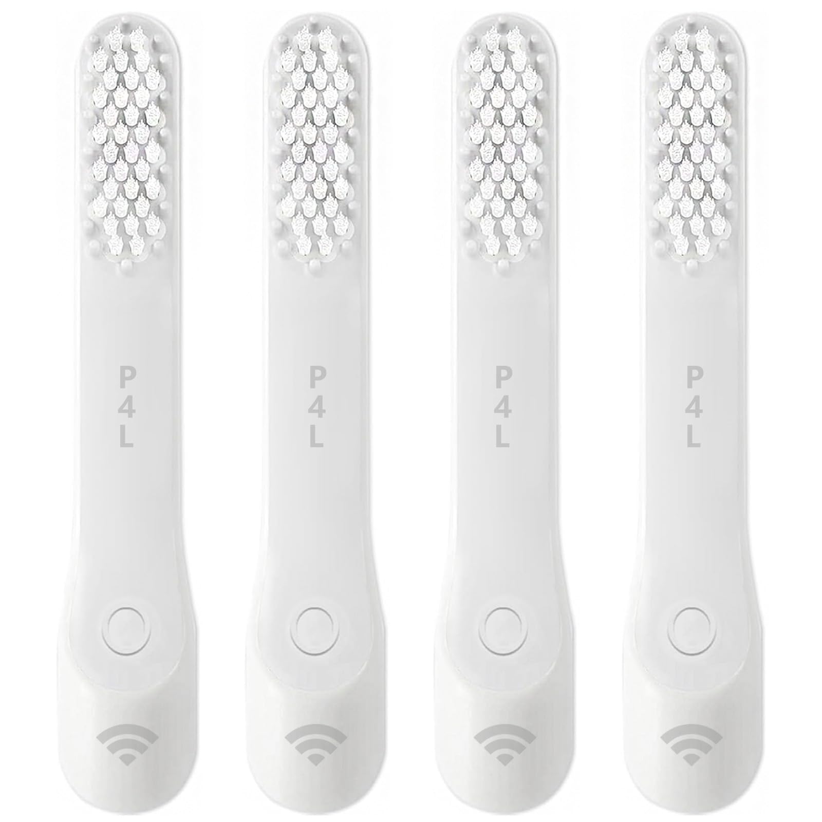 4-Pack Gray Toothbrush Replacement Heads Compatible with Quip Electric Brush Heads Refill Soft Bristles