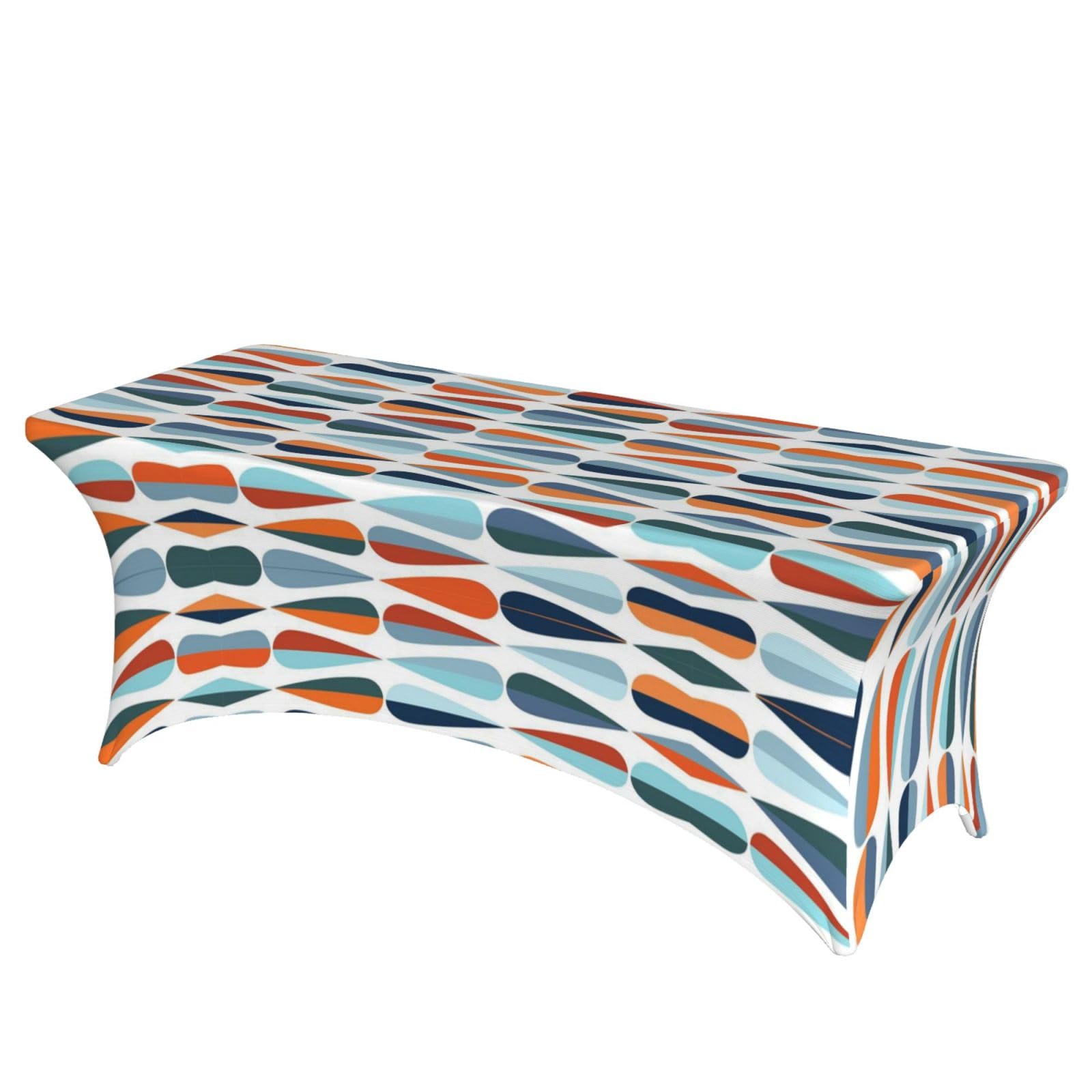 ERCgad Mid Century Modern With Drop Shapes Print Rectangular Tablecloth Dining Banquet Party Events Home Celebration Table Cover