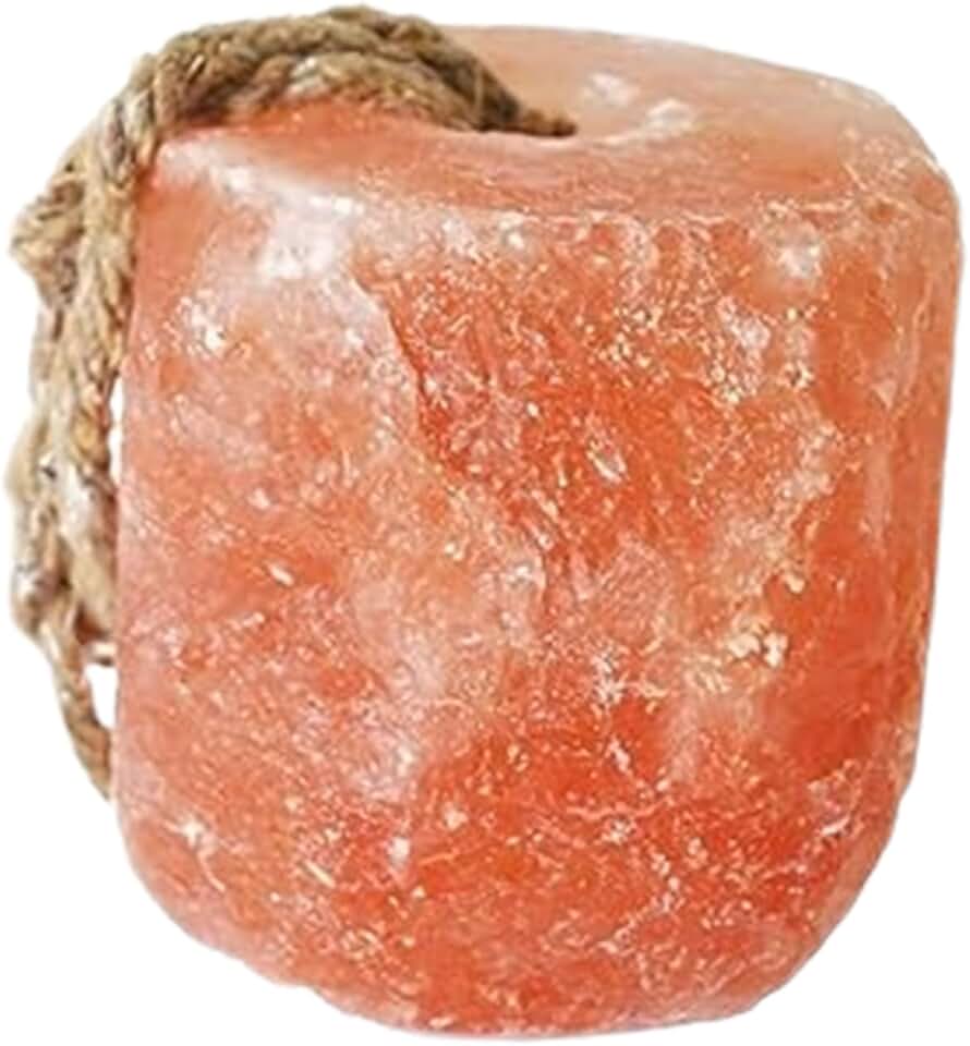 ZK Himalayan Salt Lick para cavalos, gado – (1,4-1,8 kg) Pacote com 1 bloco de sal mineral natural para cabras, gado e veado com corda de pendurar, resistente ao clima e ótimo para a caça cara.