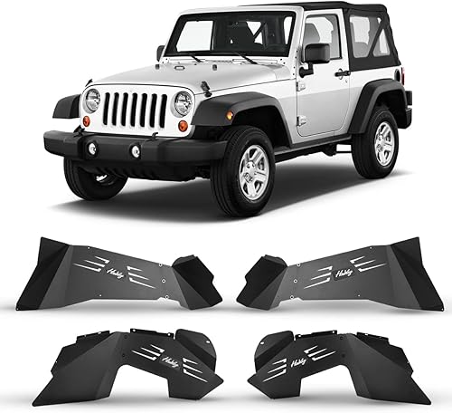Wrangler JK - Forros interiores para guardabarros interiores para Jeep Wrangler 2007-2018 JK/JKU Unlimited Sport Sahara Rubicon 2WD 4WD,