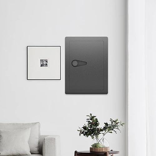 Miniatura 9 de Caja fuerte de pared entre tachuelas ocultas con bloqueo de teclado digital, acero resistente electrónico con estantes extraíbles, secreto en la