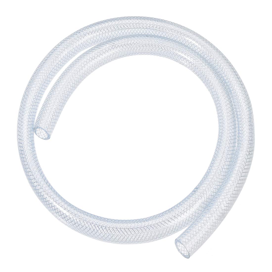 sourcing map PVC Tubing 1/2 Inch X 3.3 Ft Clear Braided Flexible Heavy-Duty Hose Tube