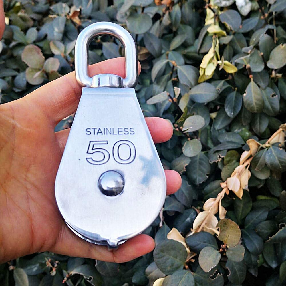 304 Stainless Steel Pulley 4 Pack M50 Single Pulley Block | 304 ...