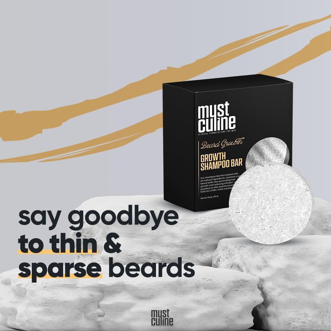 Beard Shampoo Bar, 2 Package, Solid, Unscented, For Men, Supports Growth and Hair Loss Effect, Deeply Nourishes Mustache Roots, Suitable for All Skin Types