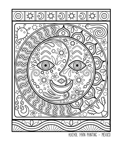 Folk Art Coloring Book (Design Originals) 30 Beginner-Friendly, Relaxing Art Activities Inspired By International Indigenous Cultures, On Perforated Paper That Resists Bleed-Through (Coloring Is Fun) #TOP3