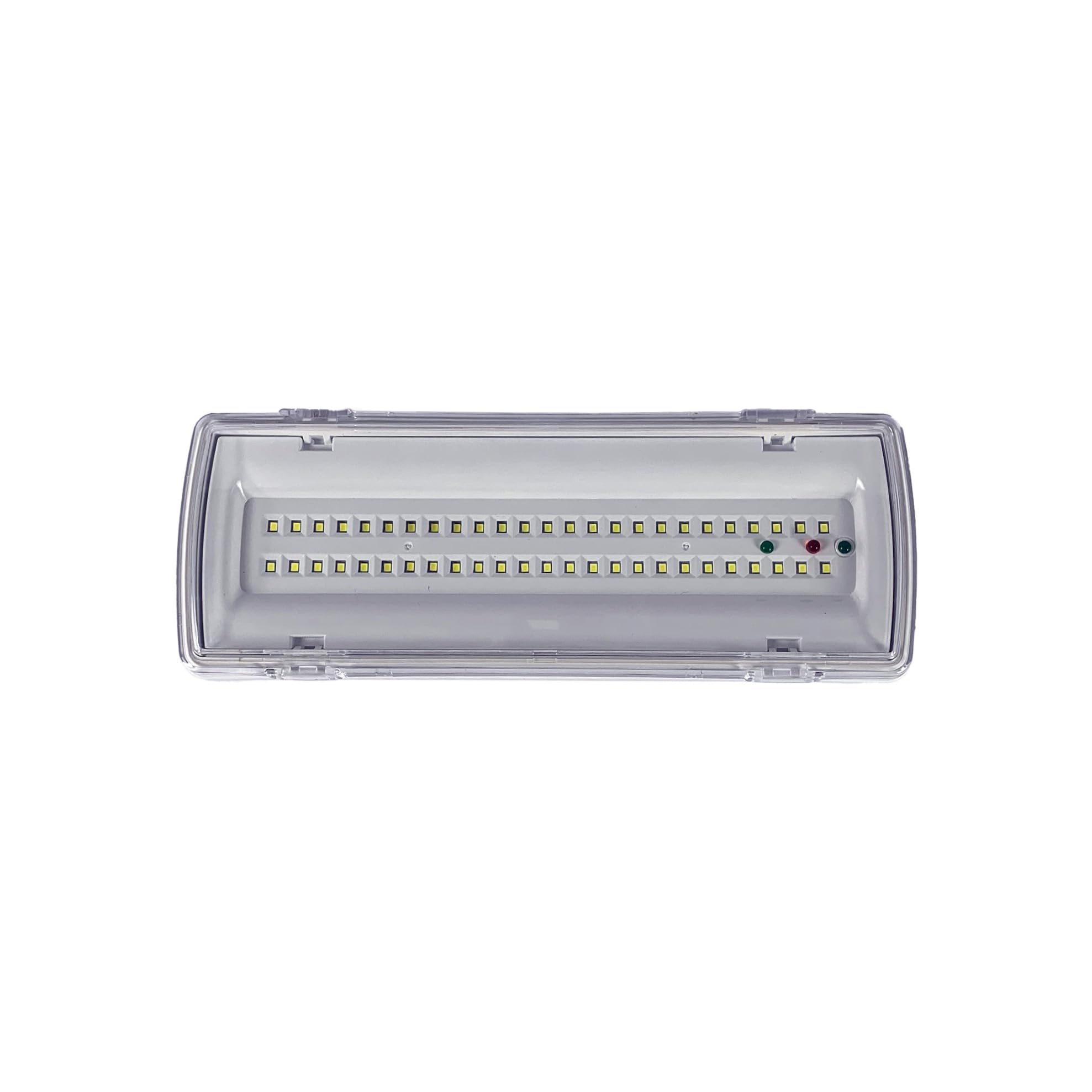 LEOFLA Emergency Lamp with 50 Led Complete Built-in and Battery White Light 4W, Metal, Variable, Media