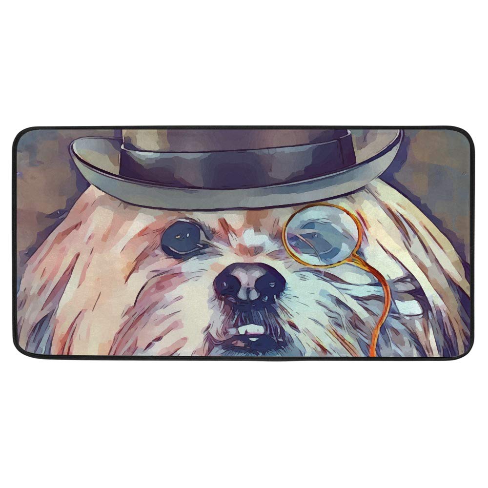 Tapis de cuisine chat Sherlock antidérapant et confortable de 100 x 50 cm