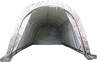 DELTA 20x12 Heavy Duty Carport Canopy - Galvanized Steel Frame, Waterproof UV-Resistant PE Cover, Zipper Doors, Grey Portable Garage Shelter