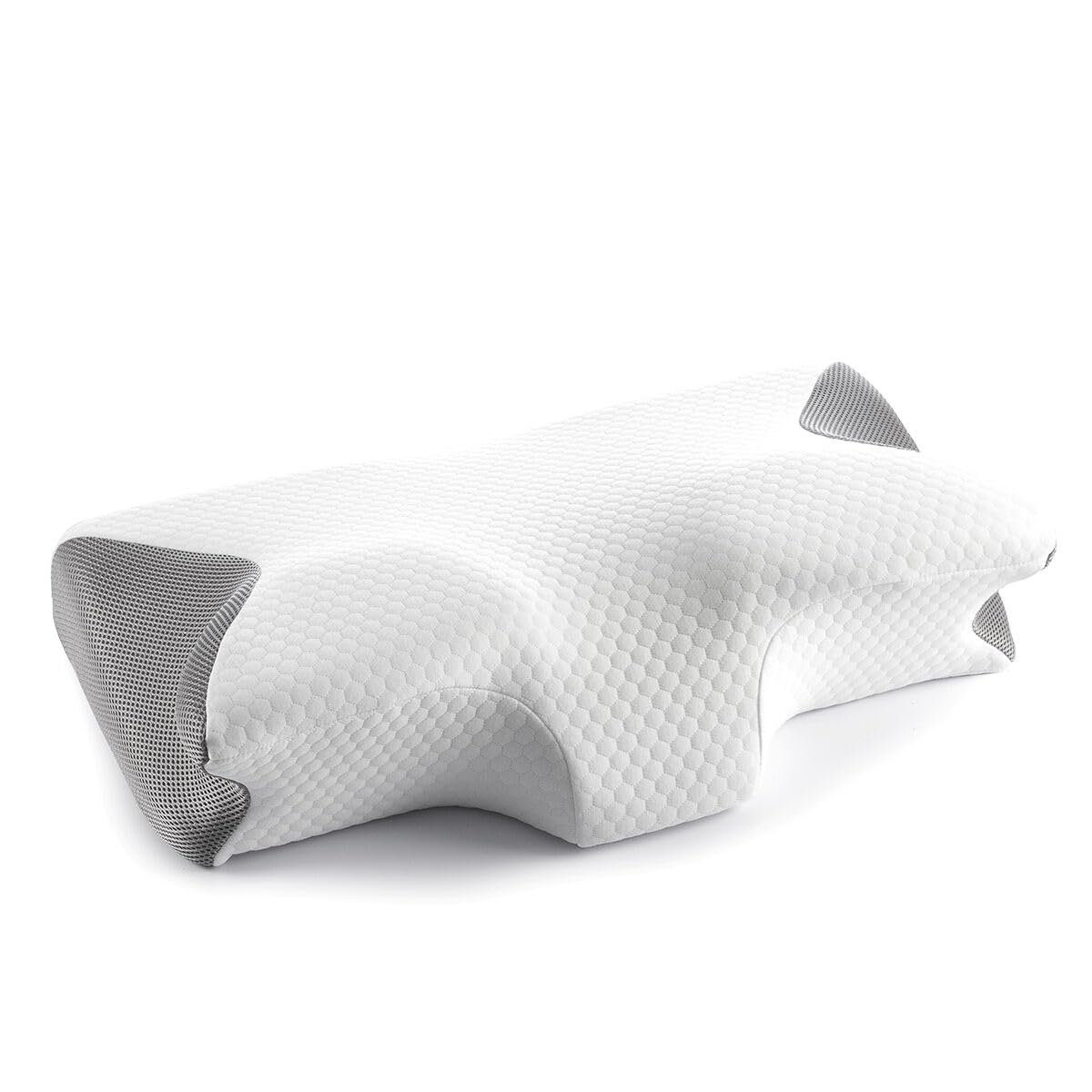 InnovaGoods® Almohada Cervical Viscoelástica Ergonómica para Cervicales y Cuello, Almohada Ortopédica Memory Foam, Funda Lavable 62x36x14 cm