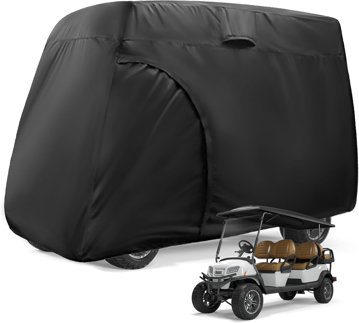 Golf Cart Cover,Waterproof Universal 2/4/6 Passenger Golf Cart Covers, Golf Cart Accessories for Outdoor Storage Protective 156" L x 55" W x 79" H