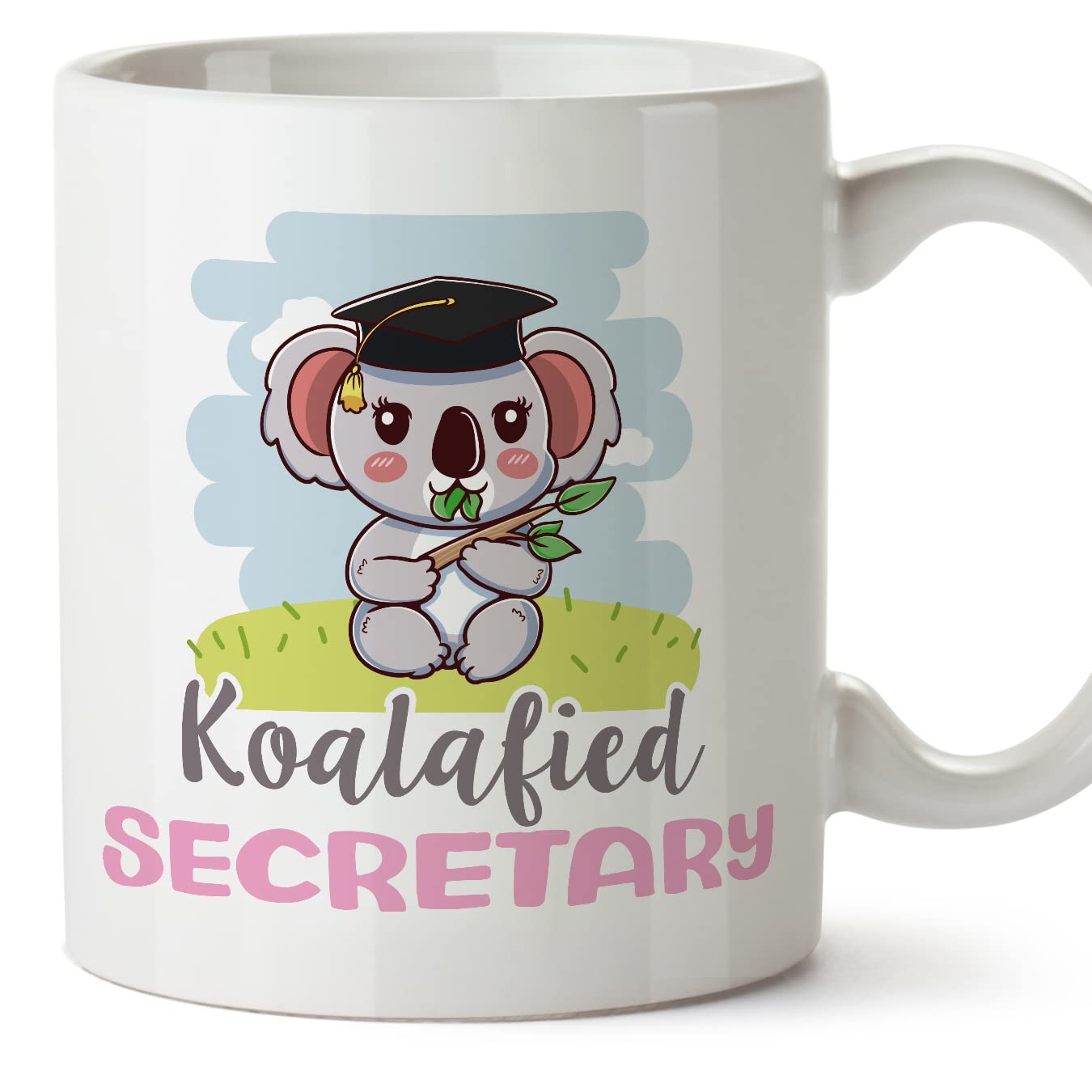 MUGFFINS Secretary Woman Mug - in English - Koalafied - Funny Gift for Colleagues - Ceramic 11oz Mug