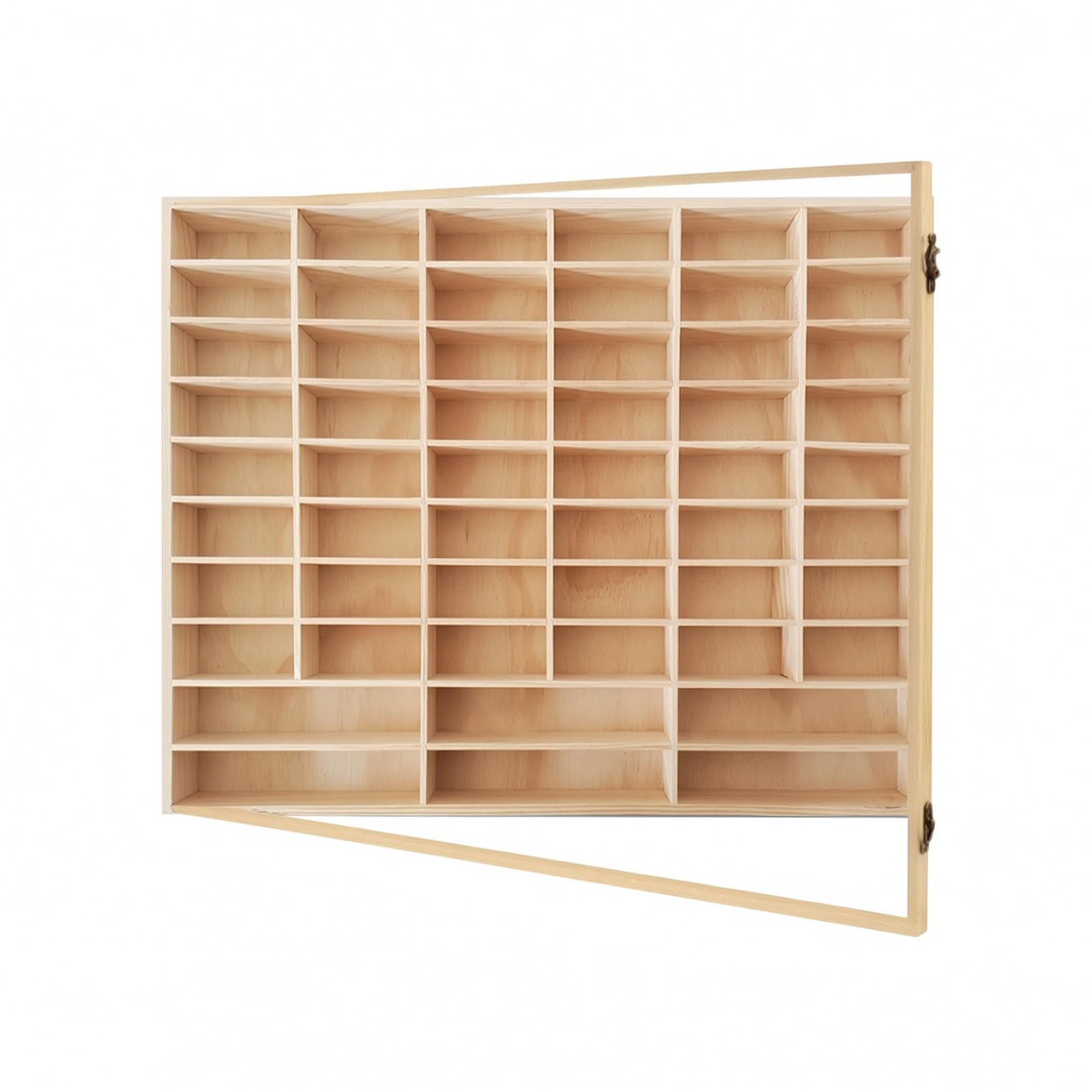 Wandmontiert Spielzeugauto-Regal, 60 × 48 × 7,5 Cm – 54 Fächer