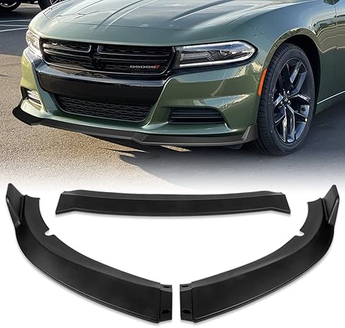 Q1-TECH, borde de parachoques delantero compatible con Dodge Charger SXT 2015-2023, alerón de parachoques delantero, kit de cuerpo de barbilla de